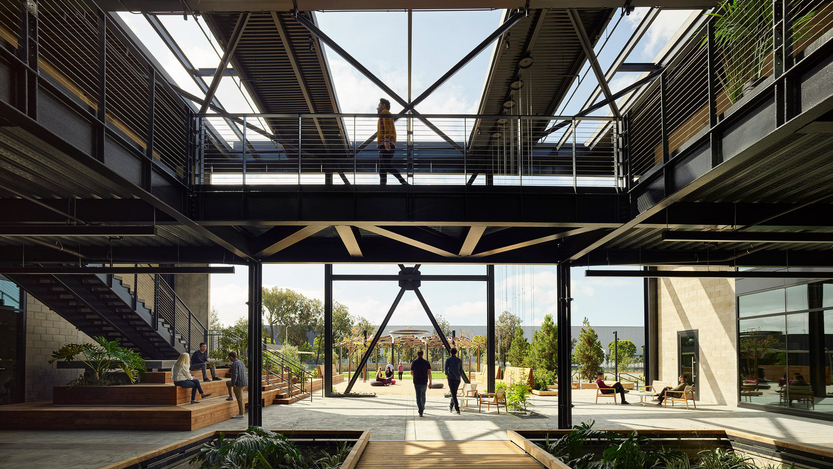 Photo of open lobby at Anduril's headquarters Photo of open lobby at Anduril's headquarters